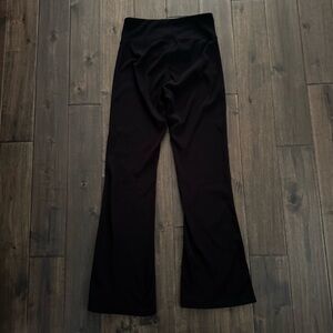 Move Theology Black Ribbed Flare Leg Pants M